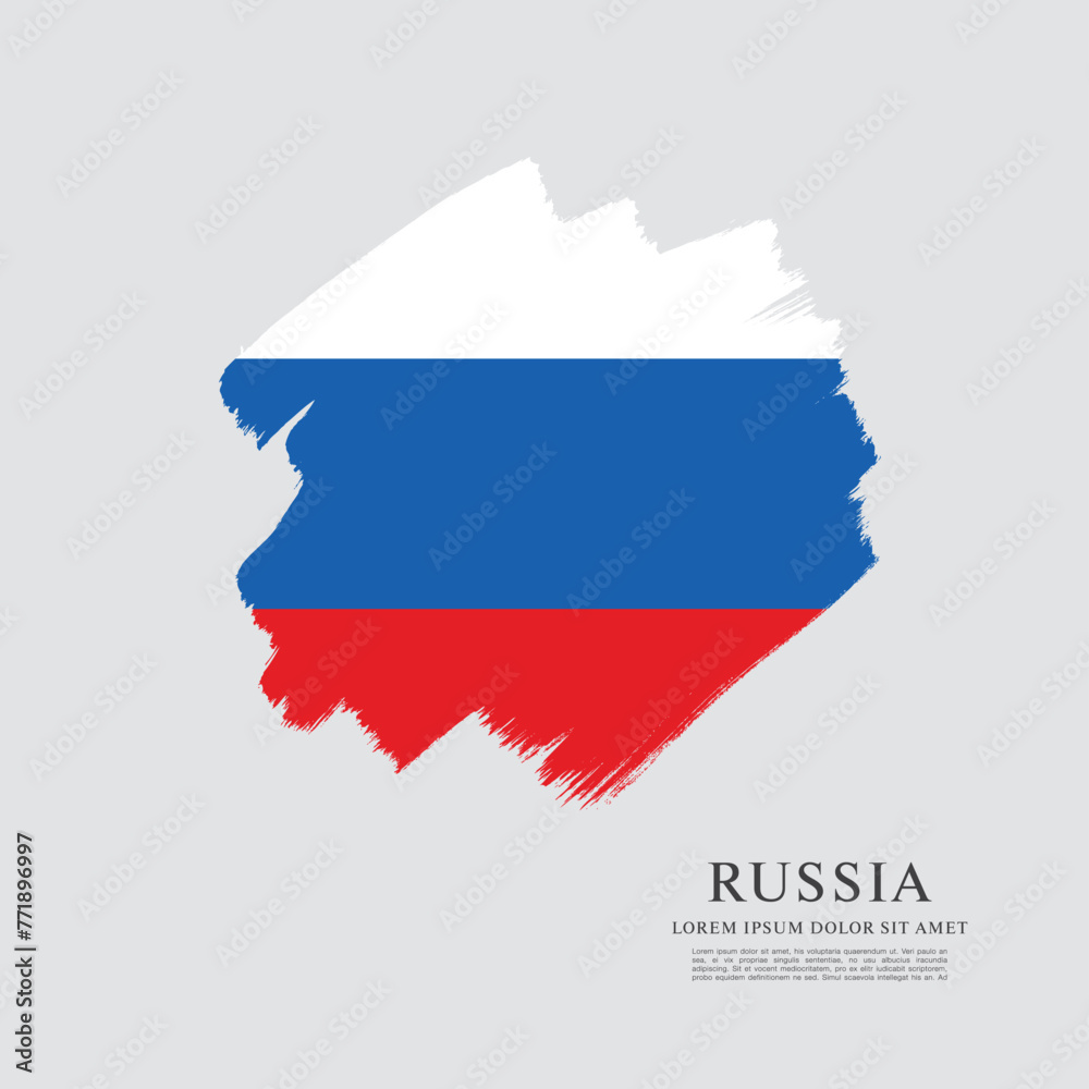 Fototapeta premium Flag of Russia. Vector graphic