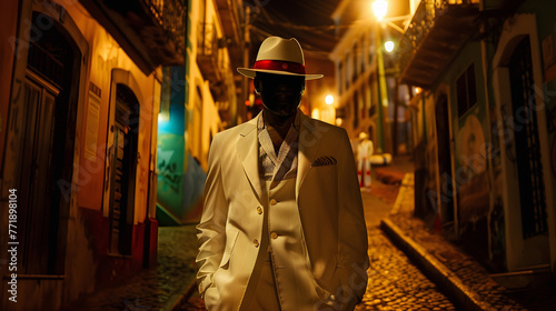 Ze Pilintra Umbanda Quimbanda Entity Trickster Malandro Walking in Rio de Janeiro © Daniel