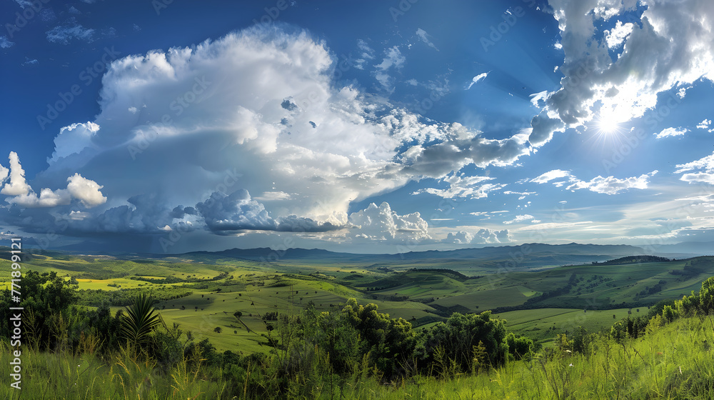 Contrasting Sky: An Ode to the Unpredictable Weather of KwaZulu Natal - obrazy, fototapety, plakaty 