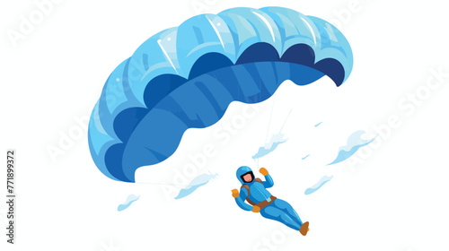 Fototapeta Naklejka Na Ścianę i Meble -  Skydiver flying with a parachute parachuting sport