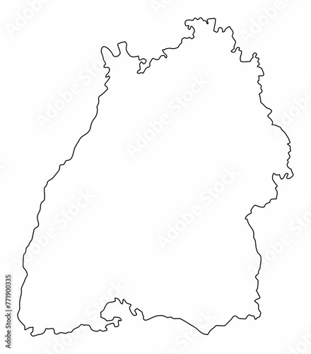 Baden-Wurttemberg outline map