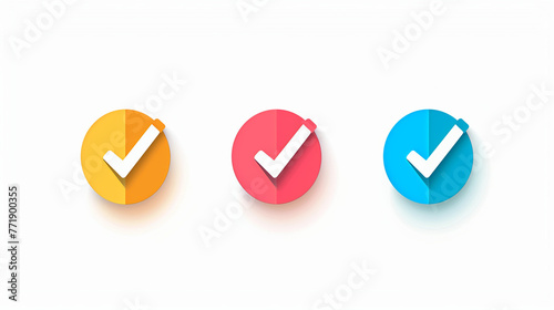 Check mark right or correct icon. Different colors checklist vector design. Check-mark icon for business, office, poster, and web designs Free Download Check mark right or correct icon. Different colors checklist vector design. Check-mark icon for business, office, poster, and web designs - GFXLoad