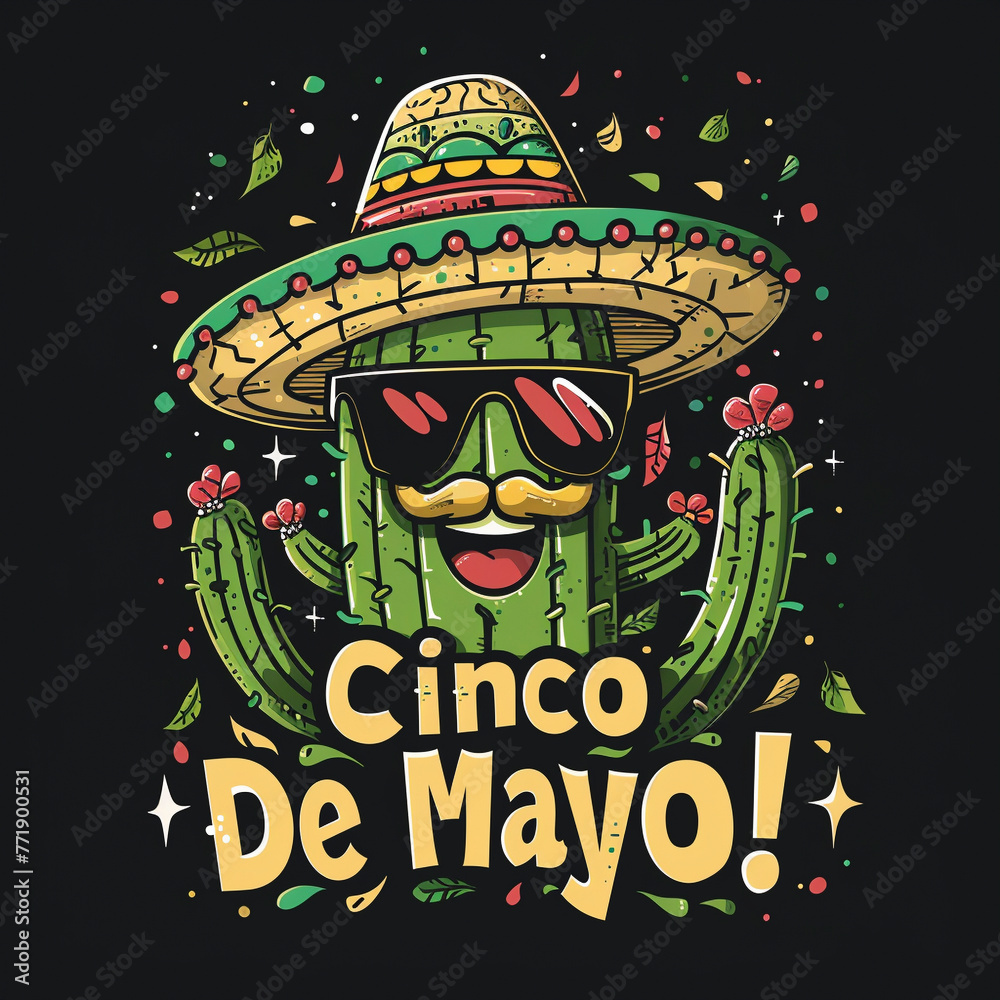 Sticker Include the text Cinco De Mayo Sticker Include the text Cinco De Mayo