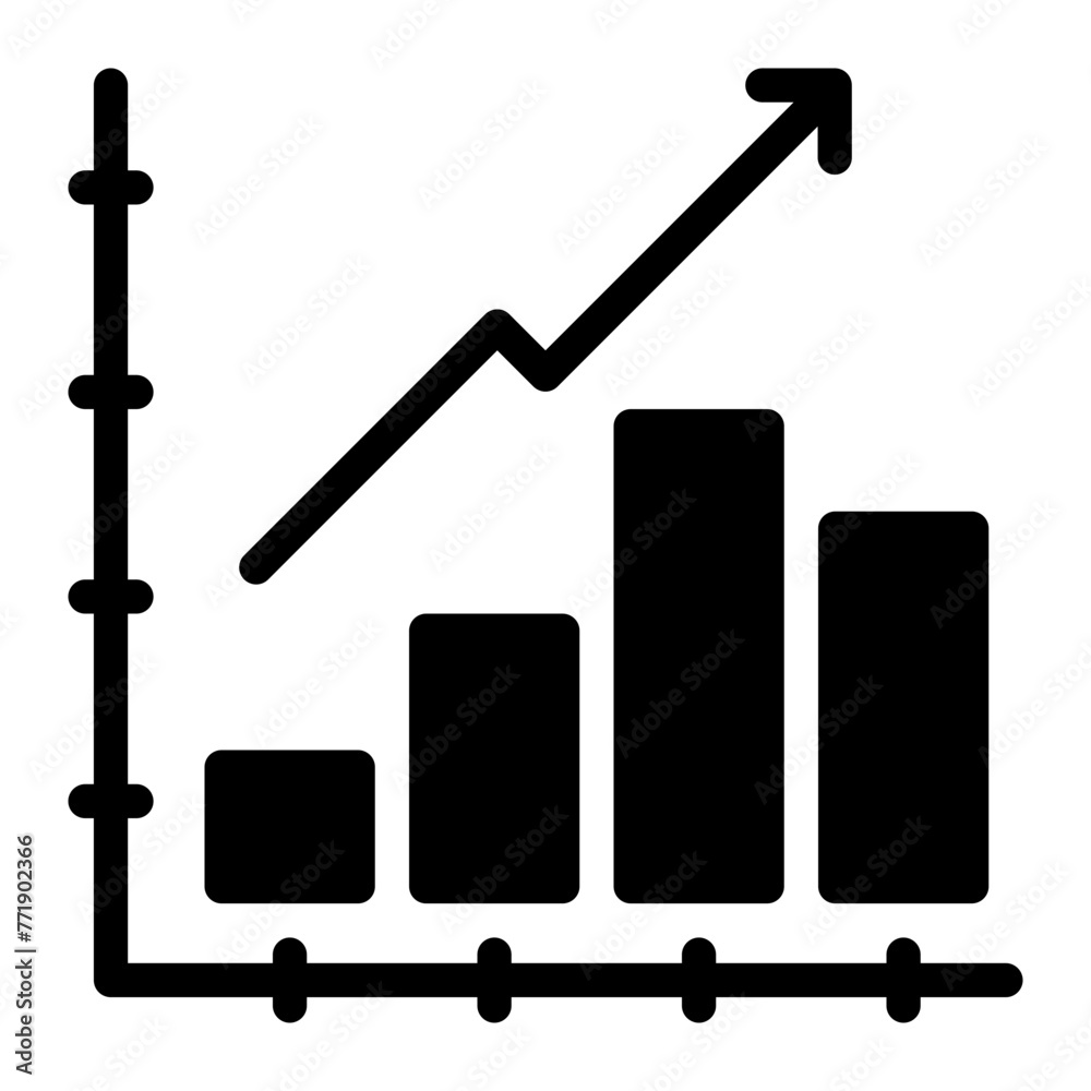 bar chart glyph icon