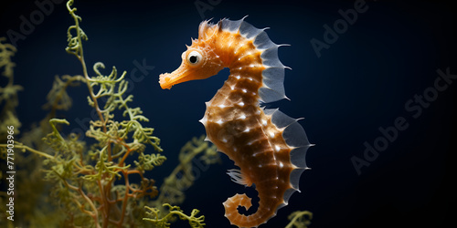 fish in aquarium, Image of seahorses in under sea and beautiful corals Undersea animals 