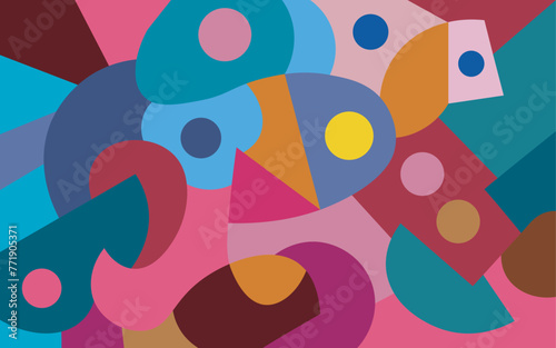 colorful abstract art for wall decoration
