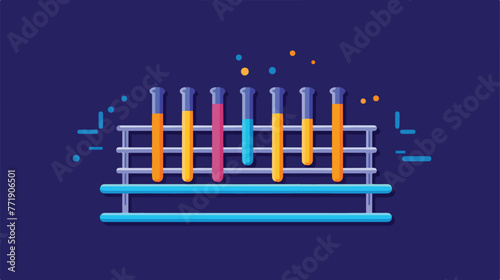 Test Tube Rack Glyph Icon - Science and Chemical 