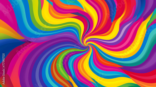 Colorful psychedelic twisted background