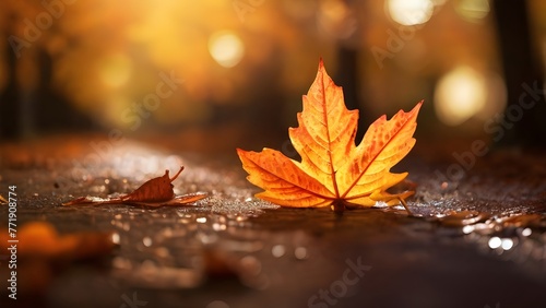 autumn leaves in the park