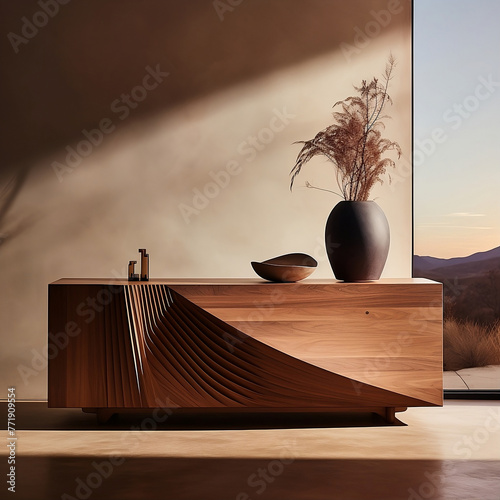 3d render of a modern furniture interior of a room