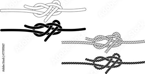 Lapp knot rope icon set