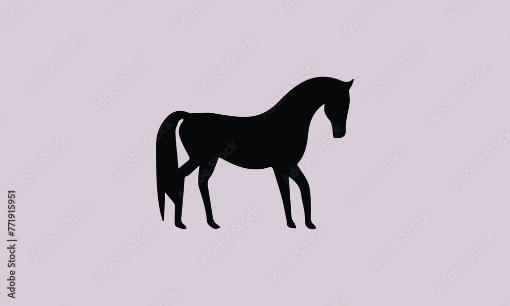 Illustration Horse Black Icon Design Vector EPS 10 And JPG