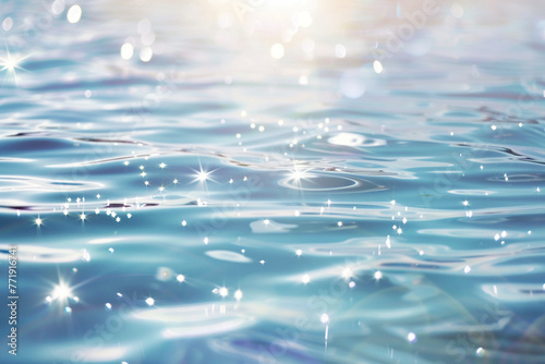 Ethereal floating surface with soft ripples and glimmering highlights, super realistic