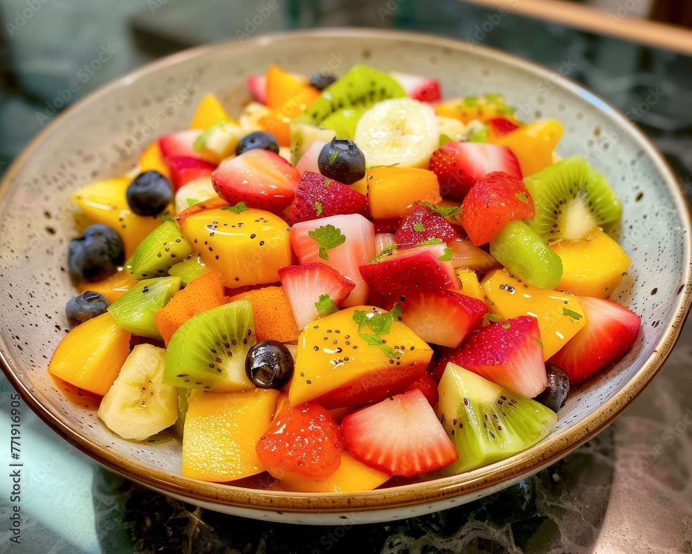 A detailed close-up of a Quinoa salad featuring a mix of grains vegetables A detailed close-up of a Quinoa salad featuring a mix of grains vegetables