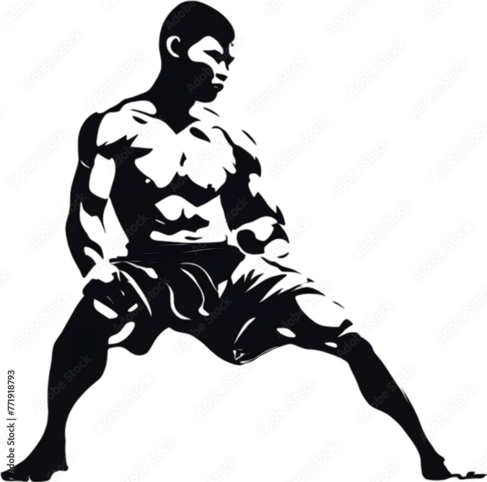 Japanese-style paintings of Muay Thai athletes. Japanese-style paintings of Muay Thai athletes.