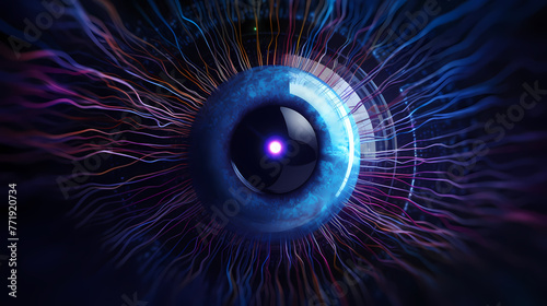 Abstract digital eye background