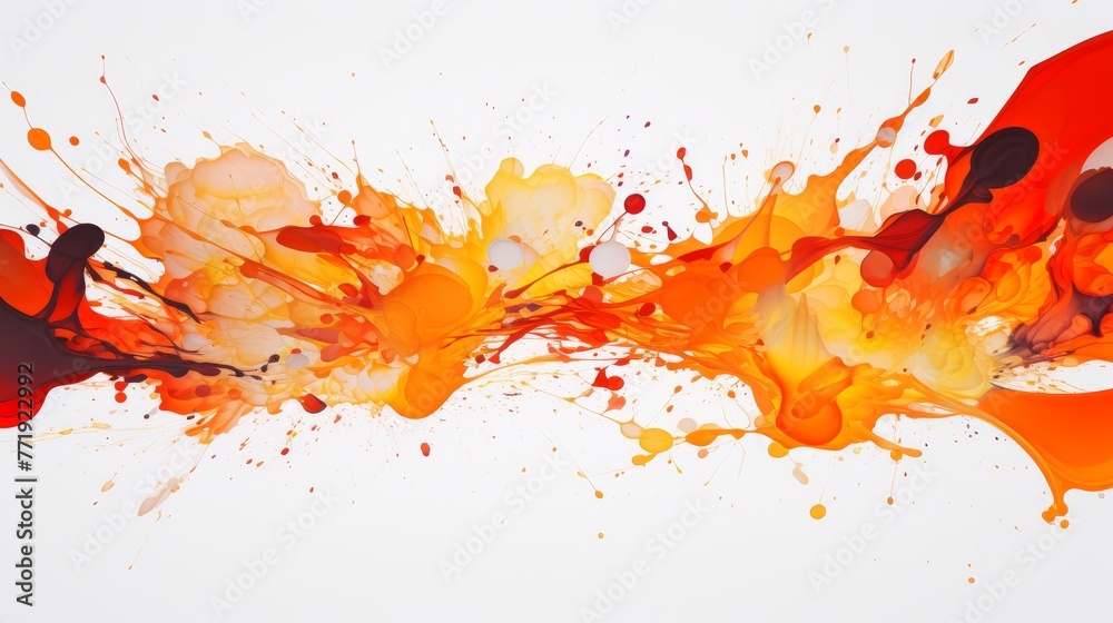 Red and Orange Ink Splatters Red and Orange Ink Splatters