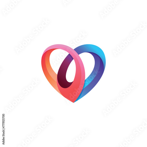 Heart vector shape. Valentine's day symbol of love. Medical Health Care. Spa and Salon 