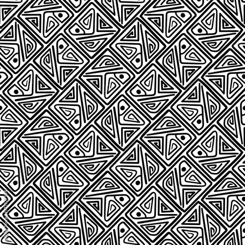 Abstract seamless pattern of hand-drawn elements