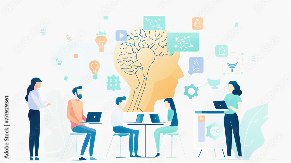 AI Human Skills, Ai human collaboration, Integration human AI capabilities, human-AI partnerships, human-AI interactions, human-AI teamwork, human-AI synergy, Robot, Concept AI Human Skills, Ai human collaboration, Integration human AI capabilities, human-AI partnerships, human-AI interactions, human-AI teamwork, human-AI synergy, Robot, Concept