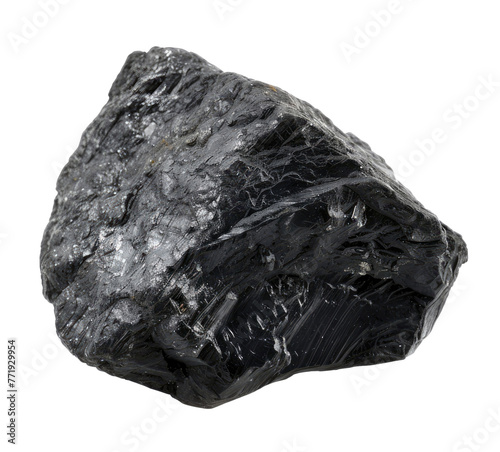 Black coal isolated on transparent background