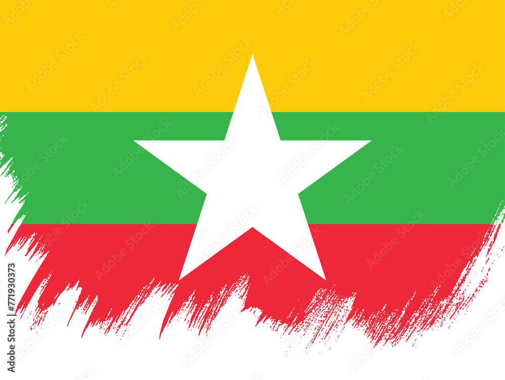 Flag of Myanmar vector graphic design Flag of Myanmar vector graphic design