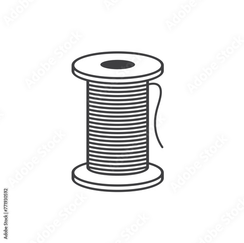 illustration of nylon yarn, nylon icon, vector art.