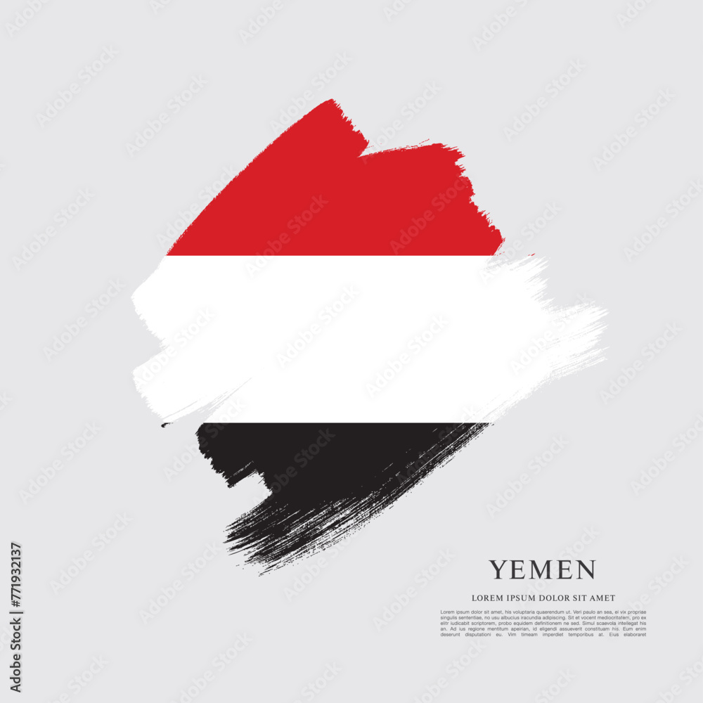 Fototapeta premium Flag of Yemen vector graphic