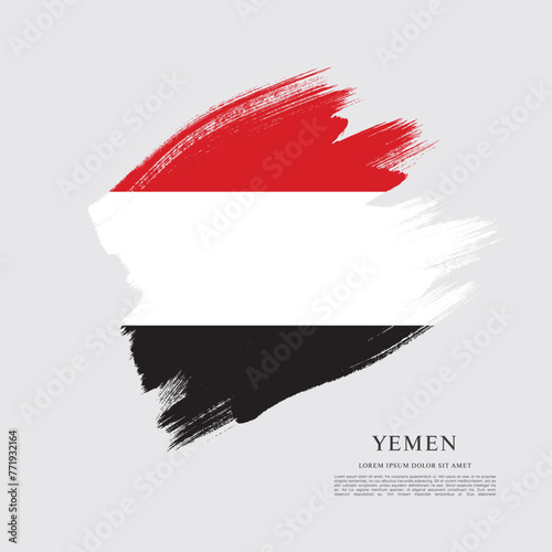 Flag of Yemen vector graphic photo