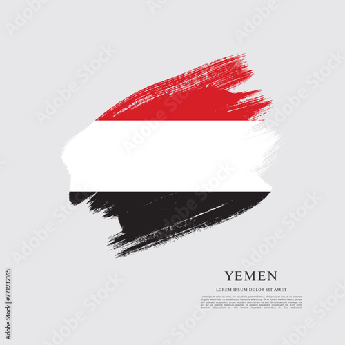 Flag of Yemen vector graphic photo