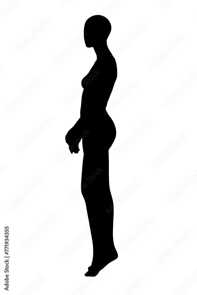 silhouette woman in yoga movements pilates body exercise vector image isolated on white transparent background