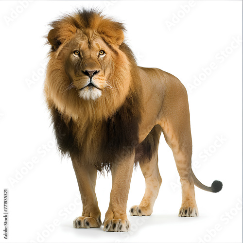 lion isolated on white  Side view of a Lion walking  Lion king isolated on white  lion on white background