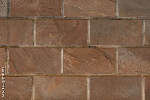 Brown brick blocks brickwork old brick masonry wall texture background structure