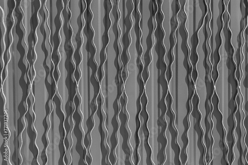 Metal wavy abstract fence surface patterns steel grey texture iron background photo
