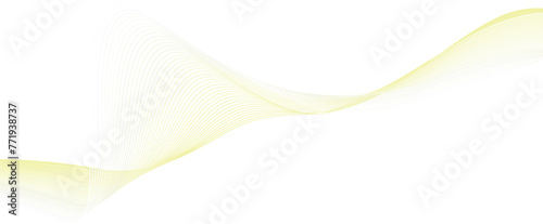 Vector wave lines flowing dynamic colorful gold white isolated on white transparent background for concept, Wave with lines created using blend Vector illustration EPS