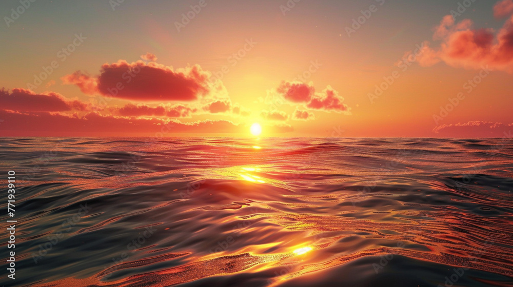 Beautiful sea sunrise
