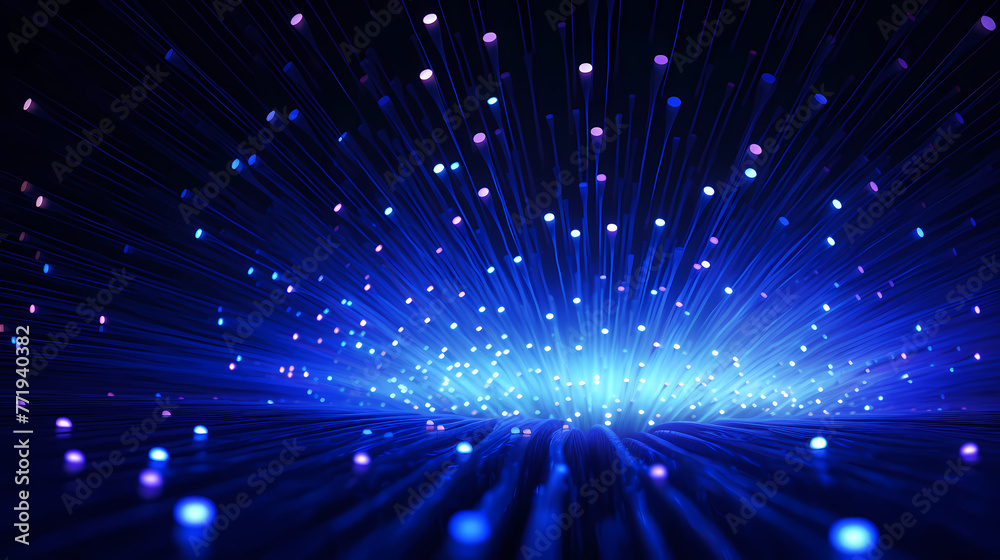 Fototapeta premium blue fiber optic background