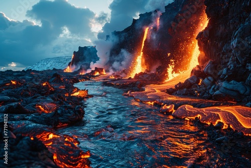 volcanic eruption on the island © Aliaksei