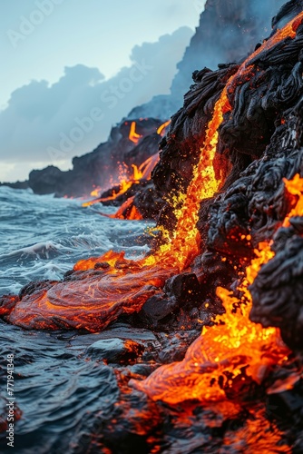 volcanic eruption on the island