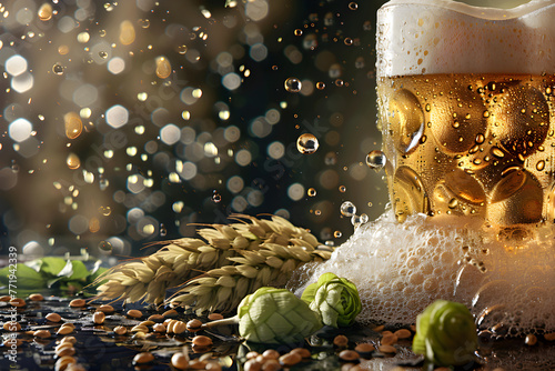 A Bountiful Display of Natural Ingredients for Brewing a Harmoniously Balanced Beer photo