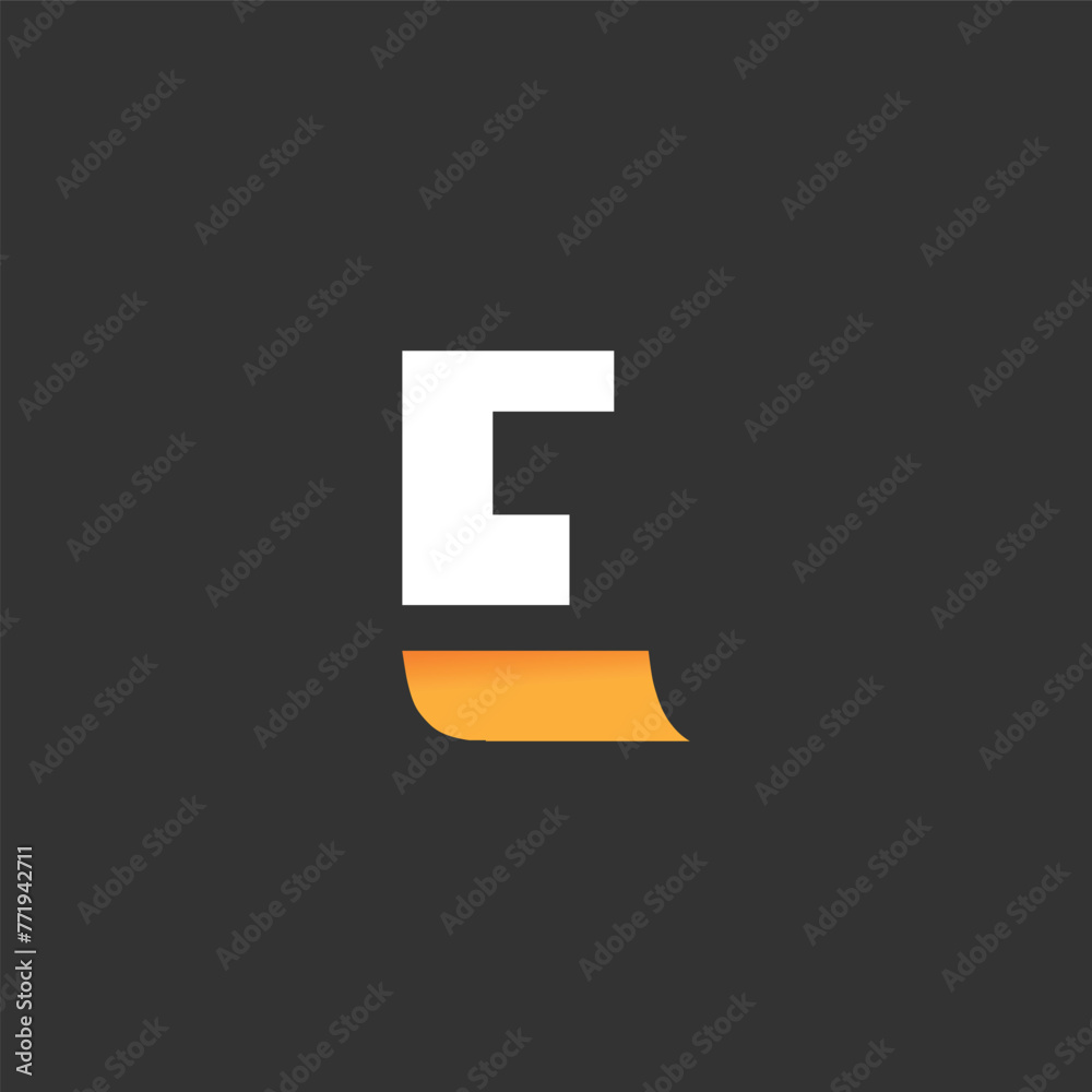 letter e logo, cool, modern and simple letter e logo, cool, modern and simple