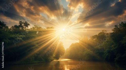 Radiant Sunbeams Embracing Heaven s