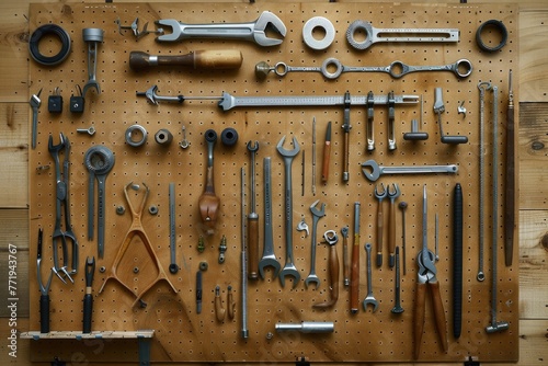 A collection of cycling tools utilized in expert bicycle maintenance. Generative Ai