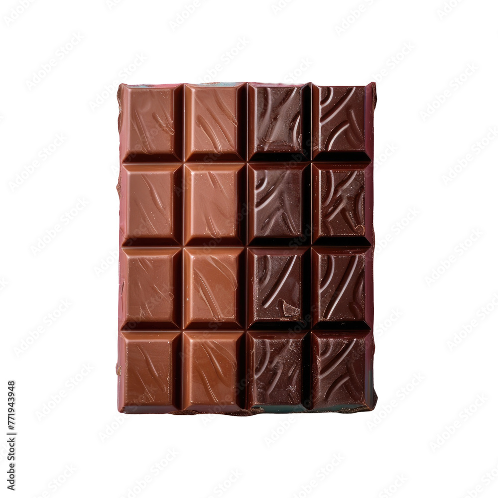 Obraz premium a close up of a chocolate bar on a transparent background
