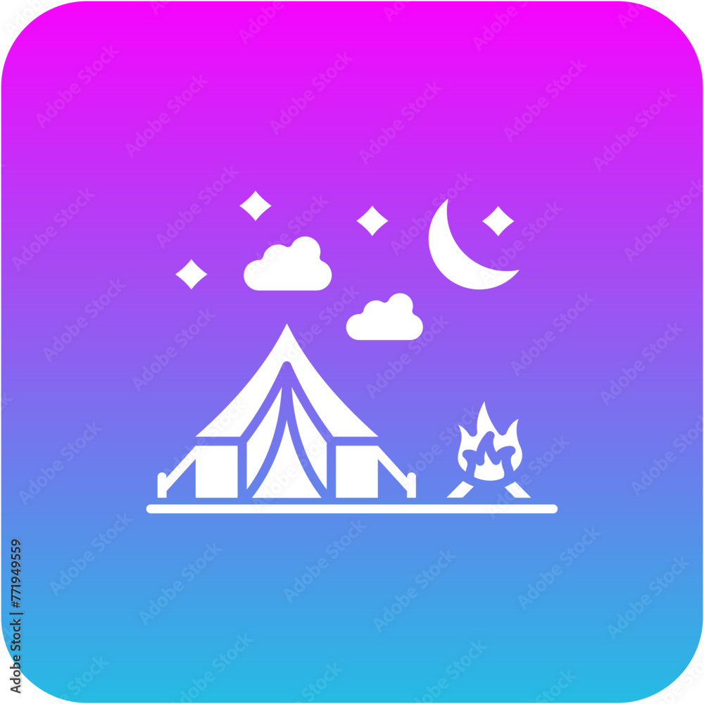 Night camp Icon Night camp Icon