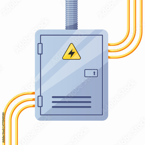 Electrical panel vector isolated on white background.