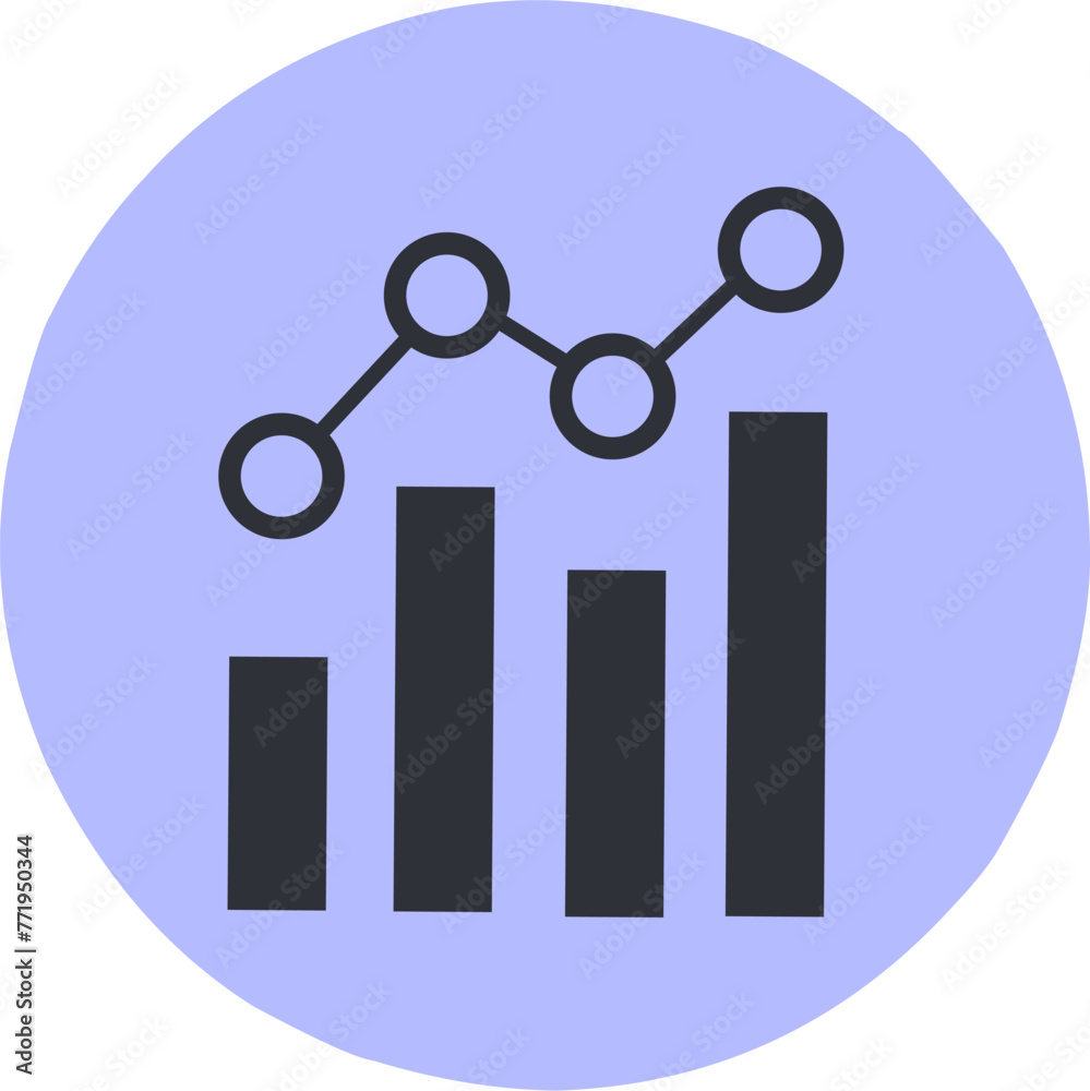 Statistics icon. Single solid icon. Vector illustration Statistics icon. Single solid icon. Vector illustration