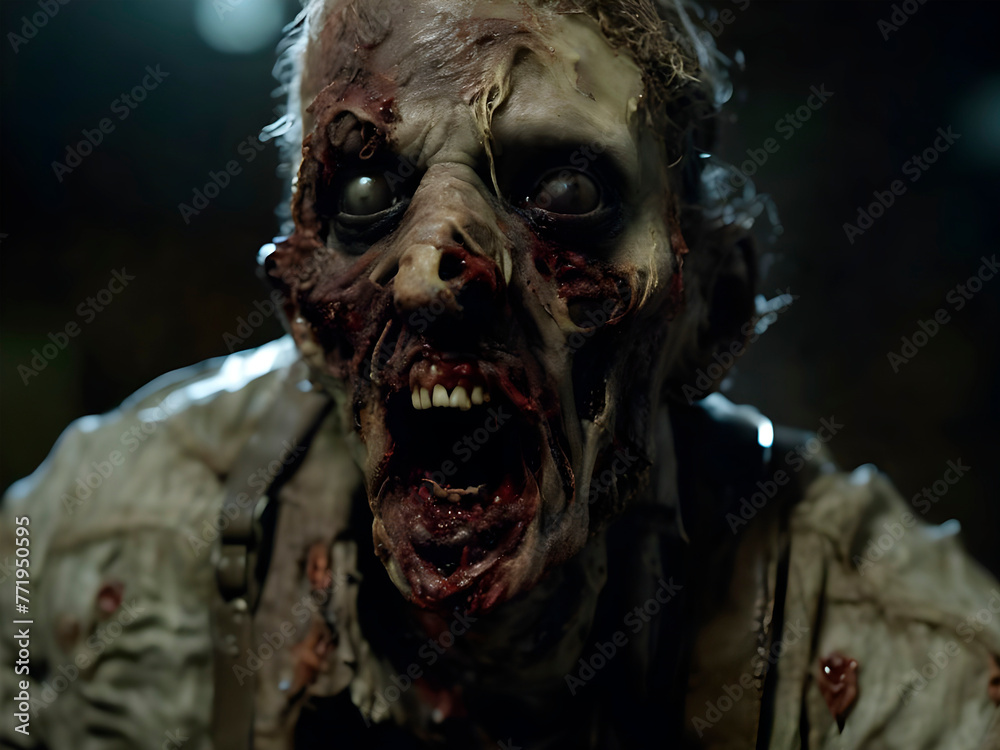 terrifying zombie face terrifying zombie face