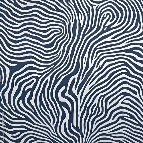 Groovy zebra skin texture in blue and silver 