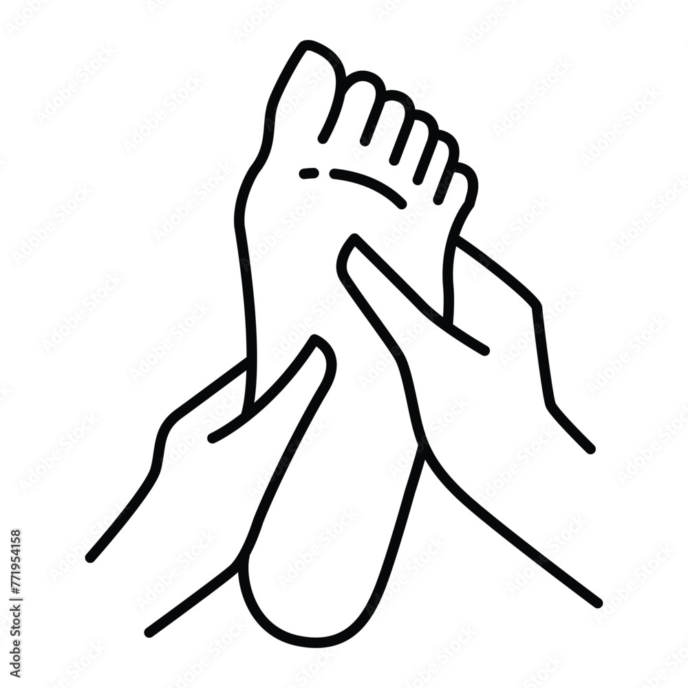 Foot Massage Icon. illustrating reflexology, relaxation, and foot care. Foot Massage Icon. illustrating reflexology, relaxation, and foot care.